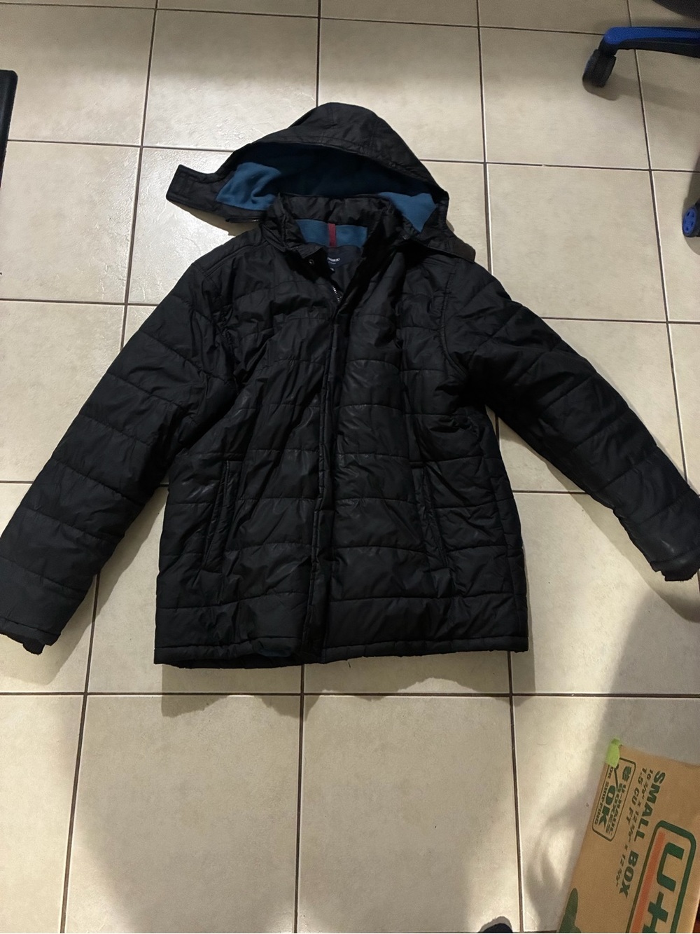 Men's Black lc waikiki Hooded Puffer Jacket - Insulated